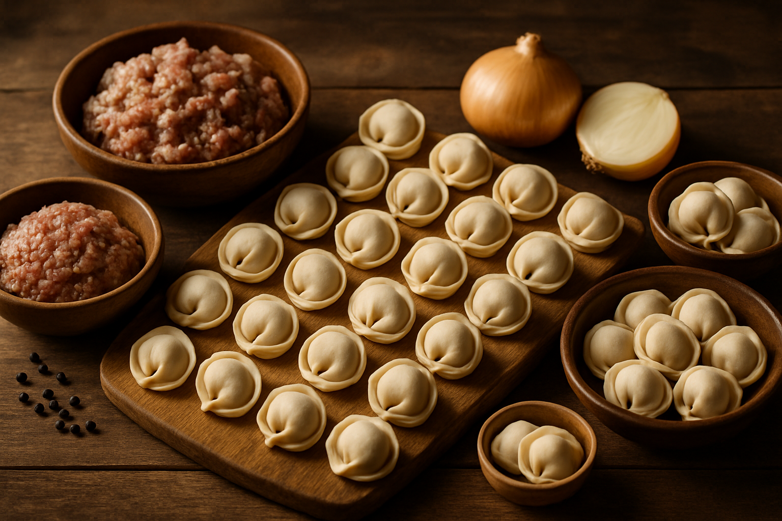 Пельмени с разными начинками — Классические мясные начинки для пельменей
